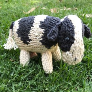 ColourSpun Cow Kit - a kit containing all the materials you need plus free instructions to knit a cow
