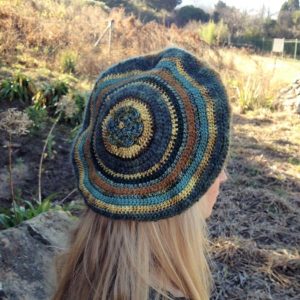 ColourSpun Crochet Beret back view
