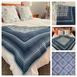 A beautiful crochet throw designed by Debbie Hemsley from The Neave Collection. This one is called Terry Throw