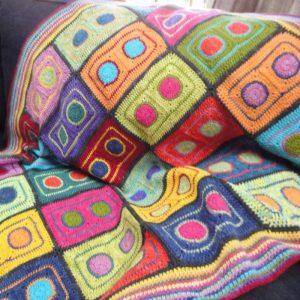 Gypsey Carnival blanket, multi colour blanket