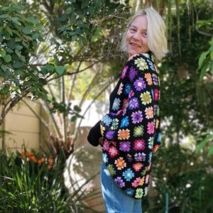 Psychedelic Happenings Shrug - a lovely shrug from Hooked on Sunshine