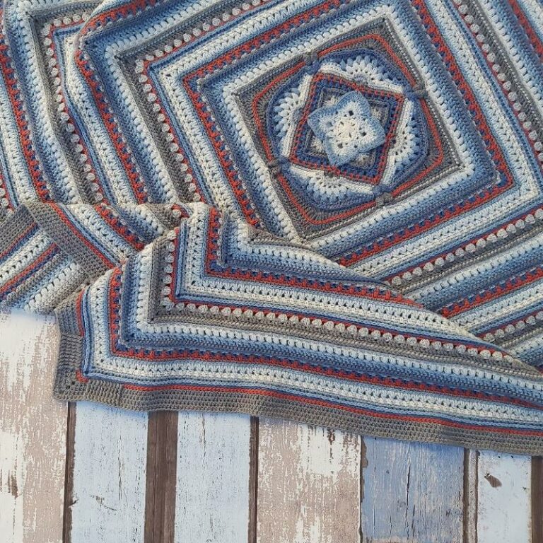 For Yiayias Boy Afghan/Blanket - a Hooked on Sunshine blanket kit.