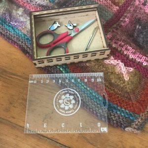 Medium notions box with lid removed