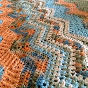 Ready Steady Ripple Crochet Banket close up of different stitches