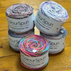 Pure Cotton Hand Paint Five - 5 colours perfectly placed to give you a beautifully themed yarn colour palette on a single ball of yarn.