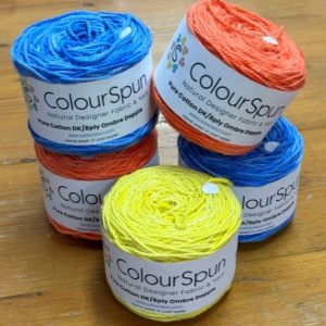 Pure Cotton Ombre Dapple - 6 shades of a colour are randomly placed to to give a dappled effect on a single ball of yarn.