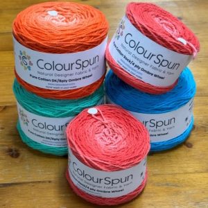 Pure Cotton Ombre Wheels - colours perfectly placed to move through their colour seamlessly from light to dark on a single ball of yarn