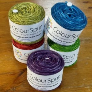 Pure Merino Ombre Dapple - 6 shades of a colour are randomly placed to to give a dappled effect on a single ball of yarn.