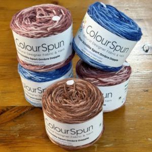 Cotton Scintilla Ombre Dapple - 6 shades of a colour are randomly placed to to give a dappled effect on a single ball of yarn.