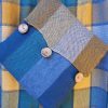 All about Double Weave - blue cushion