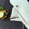Ginger Afghan/Tunisian Interchangeable Crochet Hook with crochet work